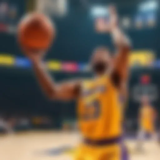 Wemby attempting a shot during a game against the Lakers