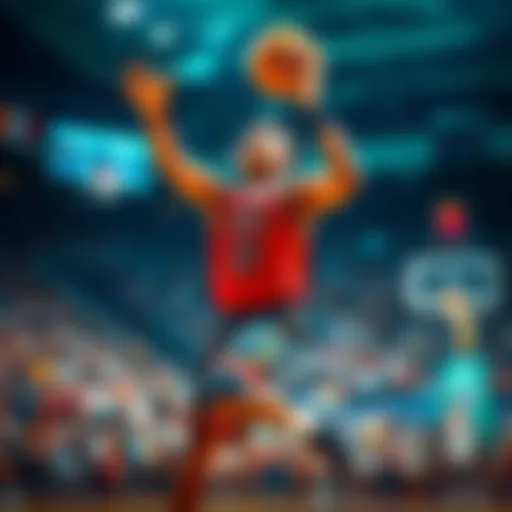 Wemby in Action A young basketball player showcasing his skills on the court during a game, energizing the crowd with a strong performance.