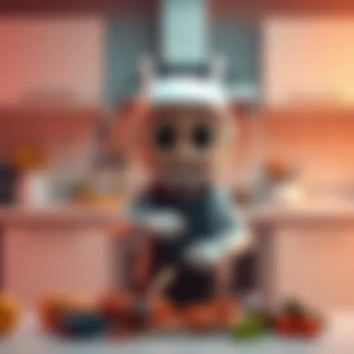 Wemby standing in a kitchen with cooking utensils, looking ready to make a meal