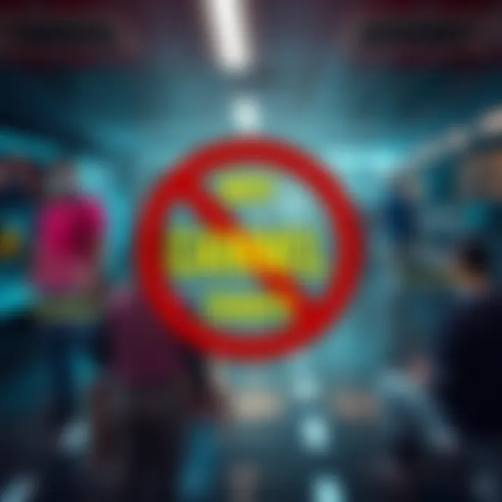 A visual explanation of the rules preventing the combination of selections, featuring simple graphics representing the concept