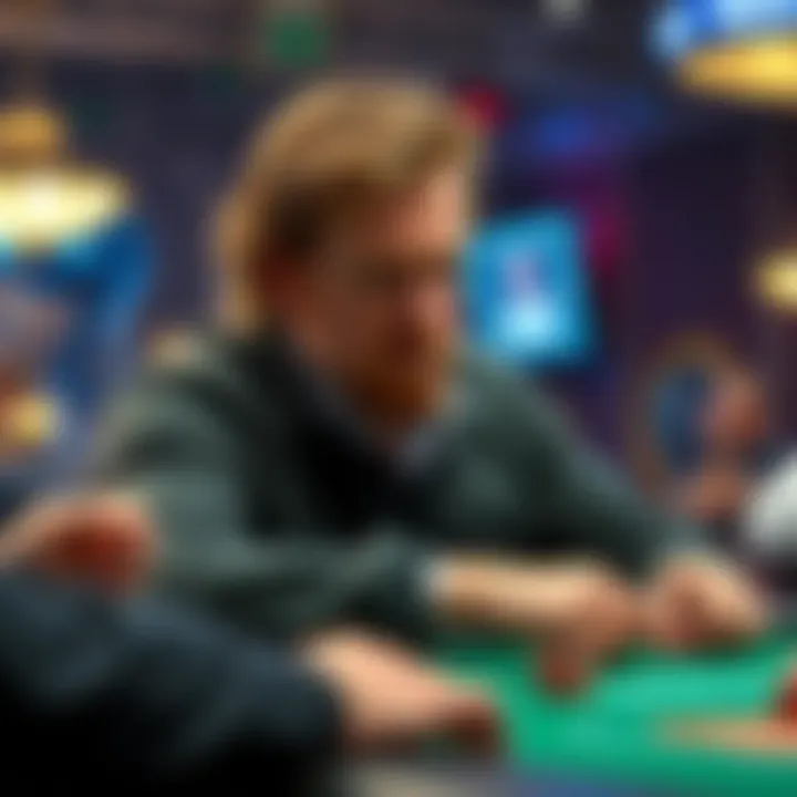 Will Givens at the poker table Will Givens sitting at a poker table looking tense and focused during a game