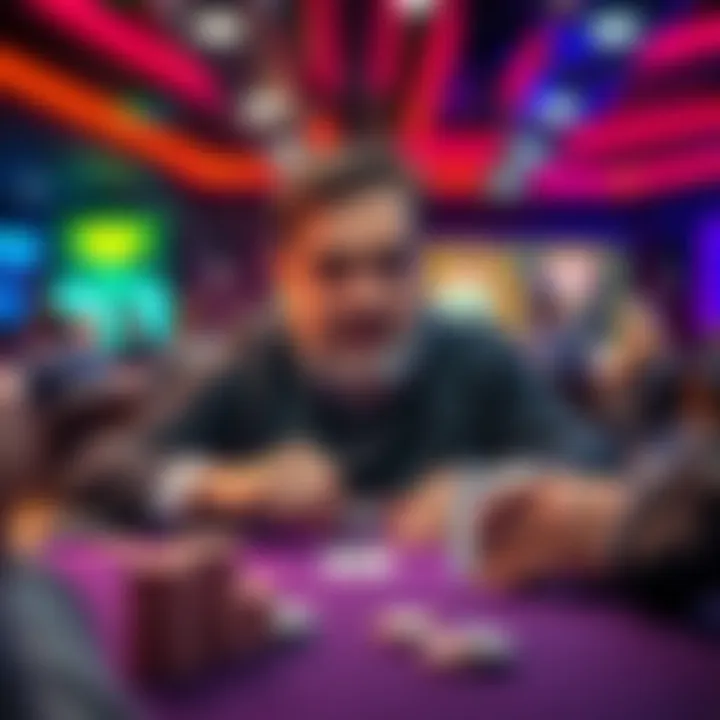 Will Kassouf sharing stories at a poker table during a game