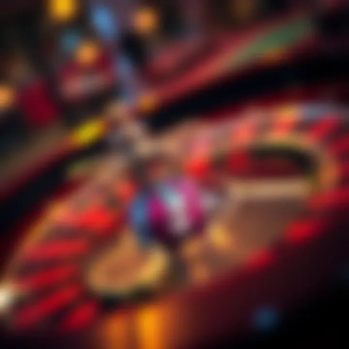 Winning at Roulette A close-up of a roulette wheel with a ball and chips, showing excitement and potential winnings