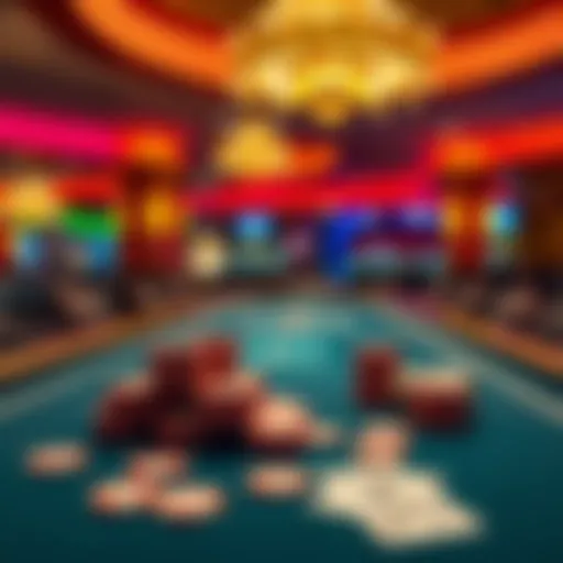 A gaming table at Santa Fe Station with chips and cash representing a successful bet of $12200 that won $14136.