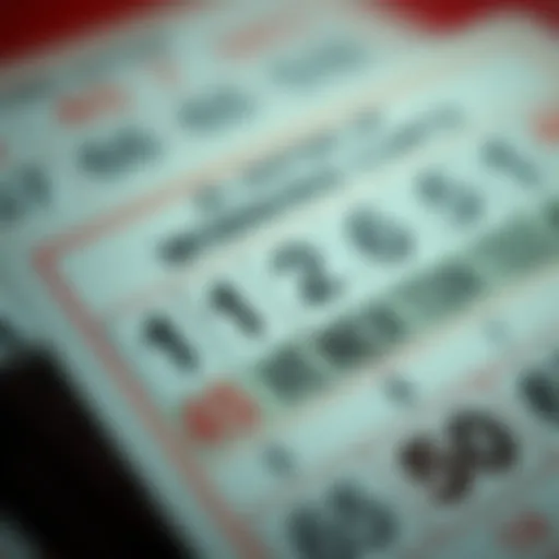 Winning Lottery Ticket A close-up of a lottery ticket with winning numbers highlighted, representing a life-changing prize.