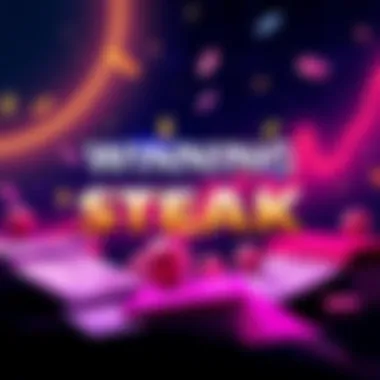 A graphic showing positive trends in betting, representing a successful parlay streak, with symbolic elements like dollar signs and winning tickets.