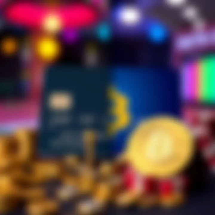 Cash withdrawal options at online casinos A split image showing a credit card and a cryptocurrency symbol, representing different withdrawal methods from online casinos.