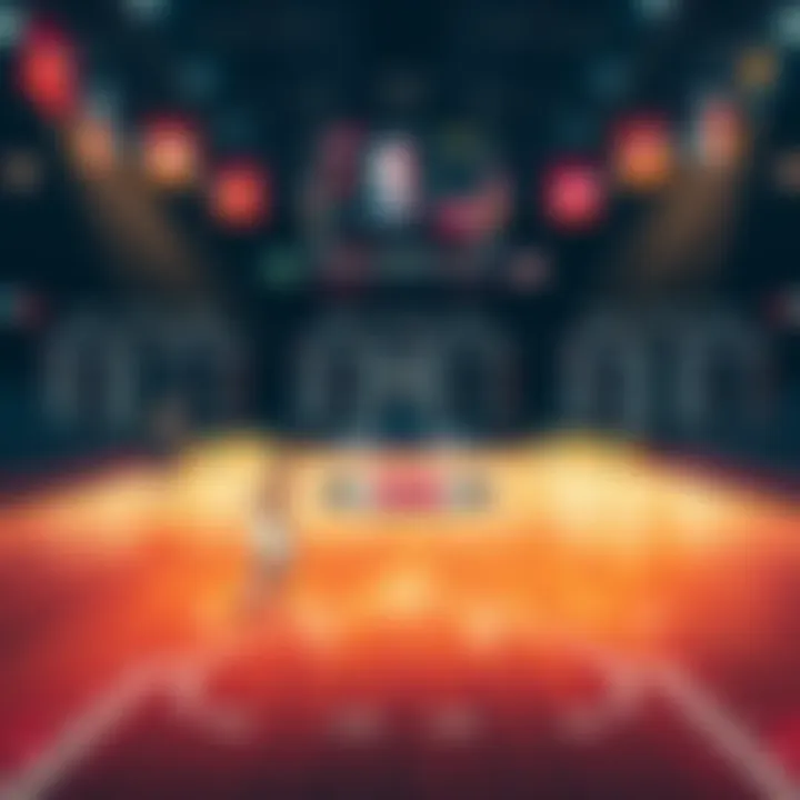 A basketball court with betting odds displayed, highlighting WNBA teams and players for June 1, 2026.