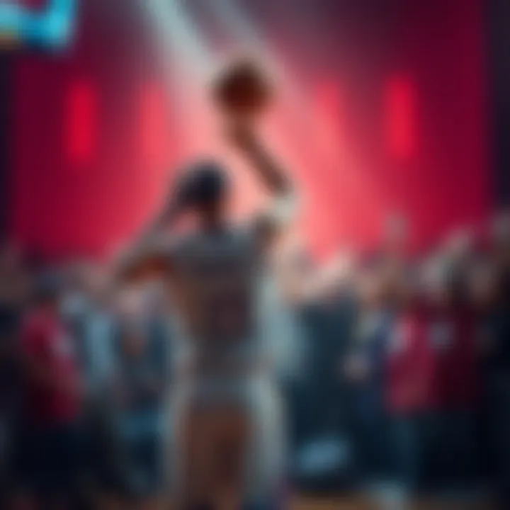 A basketball player stands ready to shoot as fans cheer in the background, highlighting the excitement of WNBA betting strategies.