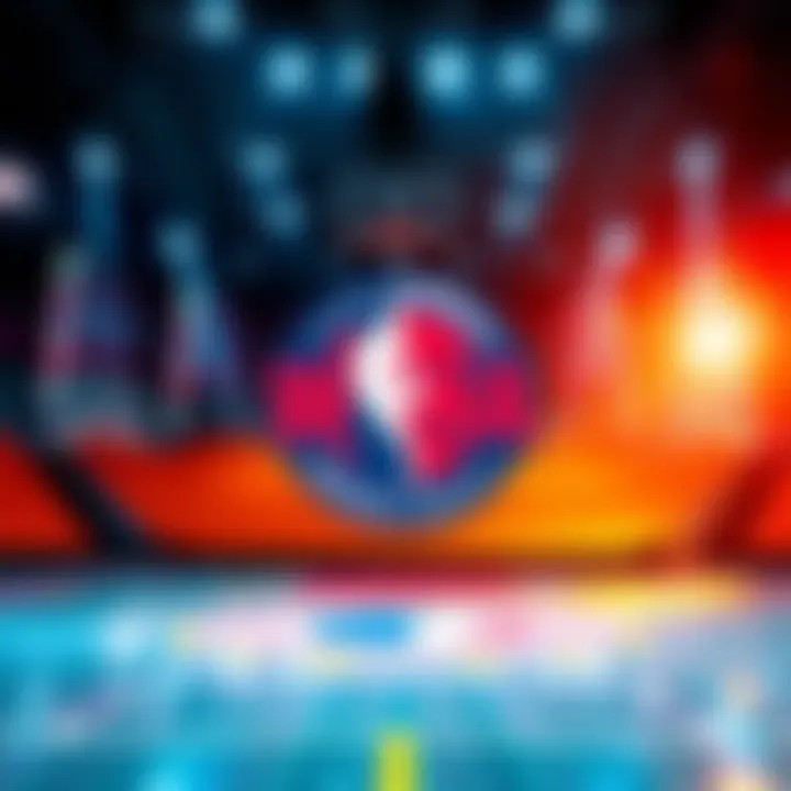 WNBA Betting Tips Basketball court with WNBA logo and betting odds