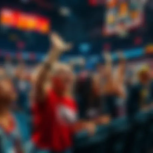 Fans expressing anger over WNBA game manipulation allegations at an arena