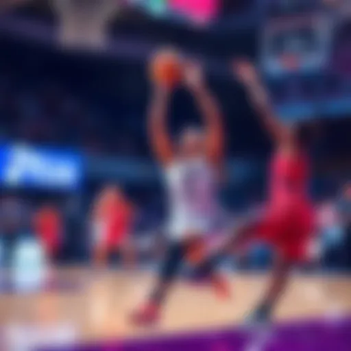 Basketball players in action during a WNBA game on July 31, 2025, showcasing competitive gameplay and fan excitement.