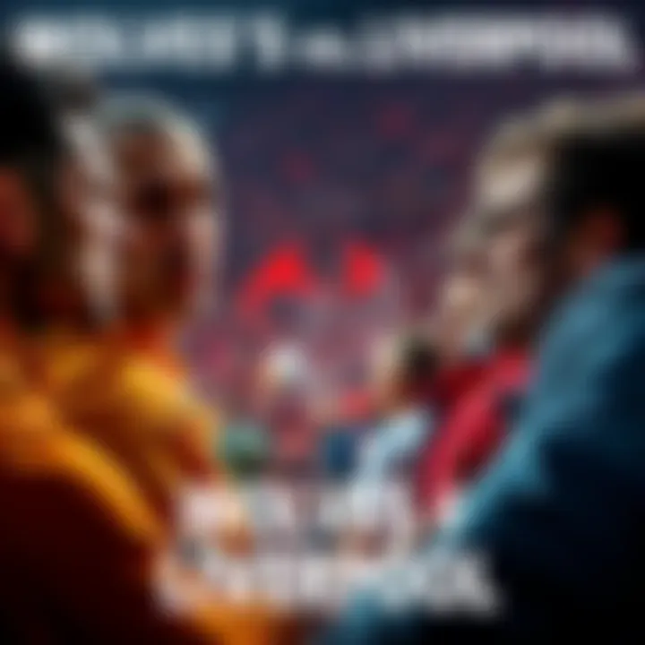 Fans discussing the Wolves vs Liverpool match with expressions of anticipation