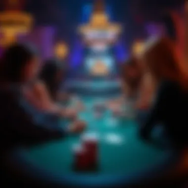 Four women players at a poker table, focused on their cards with an intense atmosphere during the WSOP Ladies No-Limit Hold’em competition.