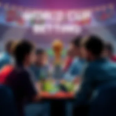 World Cup Betting Discussion Group of people discussing daily betting tips and predictions for the World Cup football tournament
