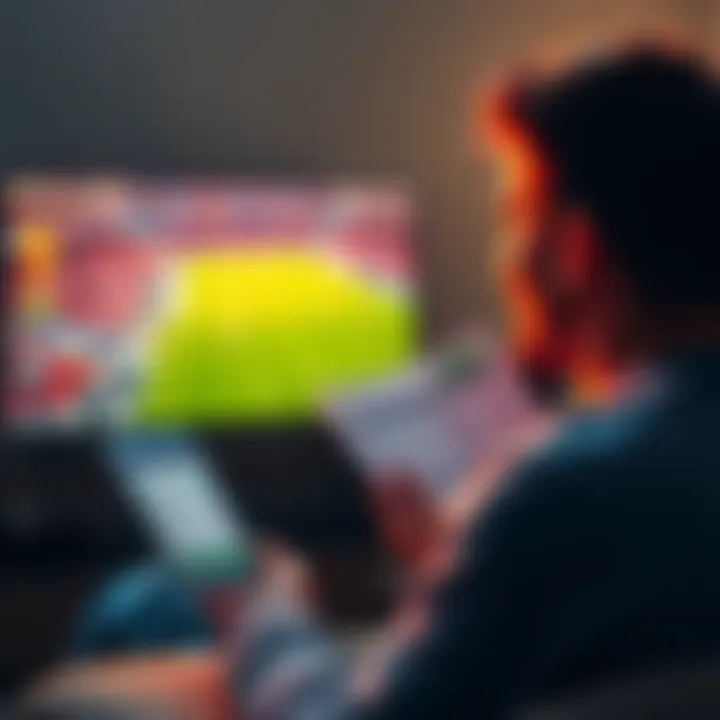 A person looks excitedly at their betting slip on DraftKings while watching a World Cup match on TV.