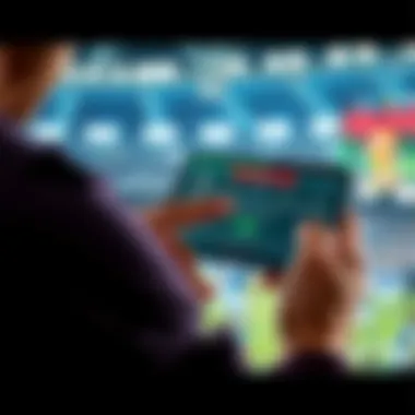World Cup 2026 Betting Promotions A person placing a bet on a smartphone with football graphics and betting odds displayed on the screen