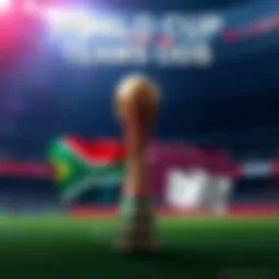 Graphic showing the odds of teams not advancing in the World Cup, featuring flags of South Africa and Qatar.