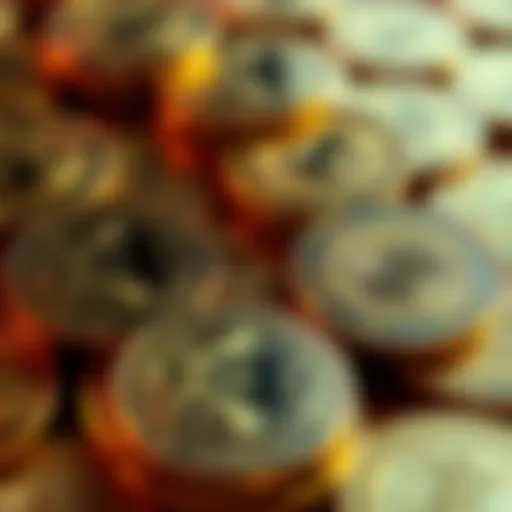 A close-up of sweeps coins and gold coins from WPT Gold, showing their differences in design and value.