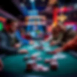 The final table competitors of WSOP 2026, including Lucas Jumalon and Rami Hammoud, with poker chips and cards on the table.