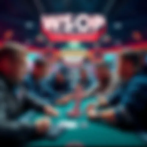 Group of poker players sharing their experiences at the WSOP Colossus tournament.