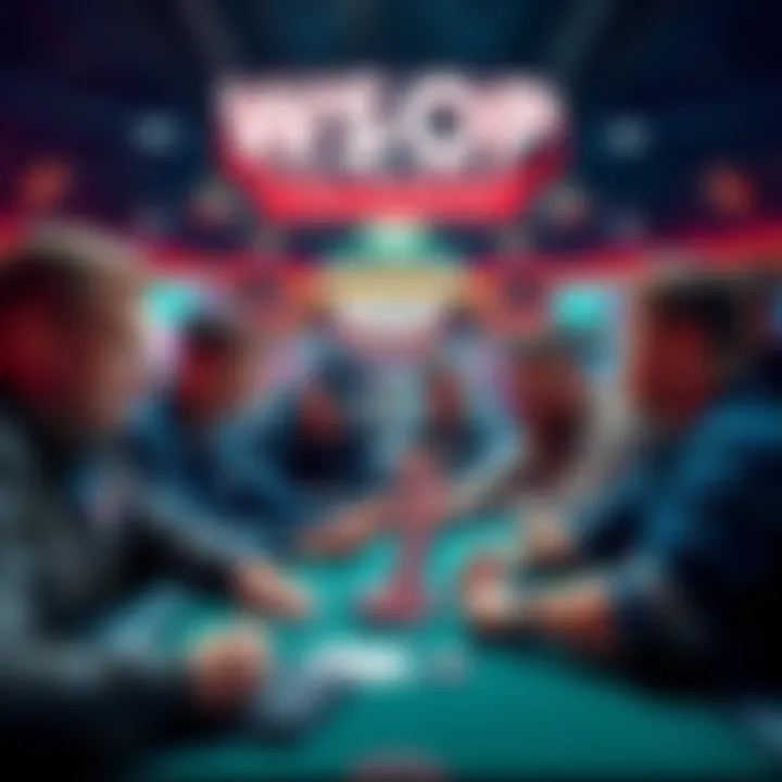 Group of poker players sharing their experiences at the WSOP Colossus tournament.