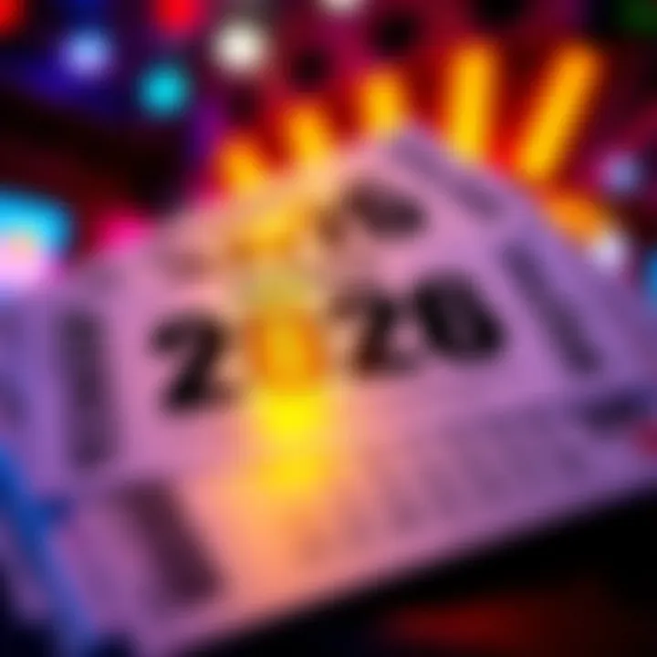 Close-up of WSOP Express tickets with a calendar showing the year 2026