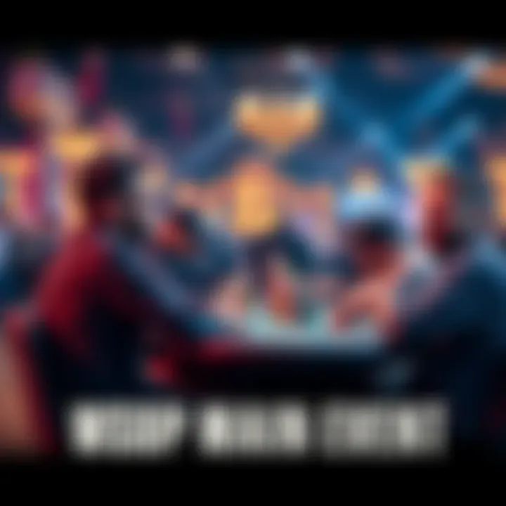 Players at a poker table during the WSOP Main Event in Prague, showcasing excitement and competition.