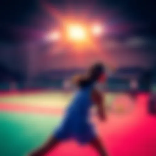 Players competing in a WTA tennis match in China, showcasing intense action and sportsmanship on the court.