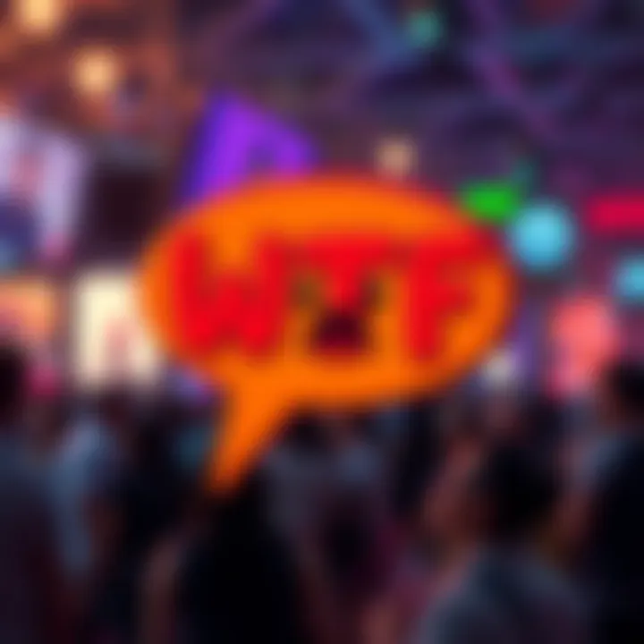 A colorful text bubble showing the acronym WTF with a surprised face emoji.