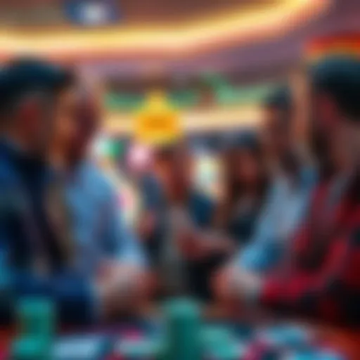 Group of West Virginia gamblers talking about casinos and winnings