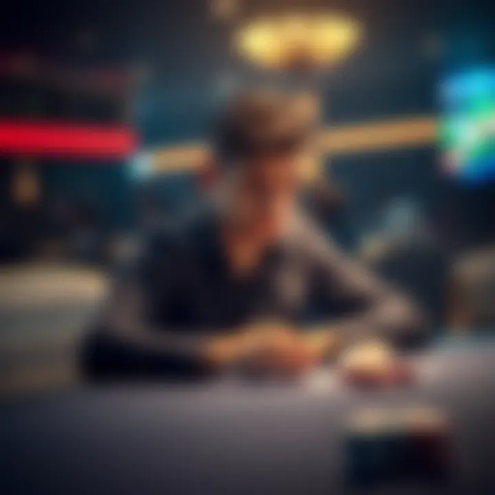 A young man sits thoughtfully at a table, looking at his hands, symbolizing his journey overcoming gambling addiction and seeking financial stability.