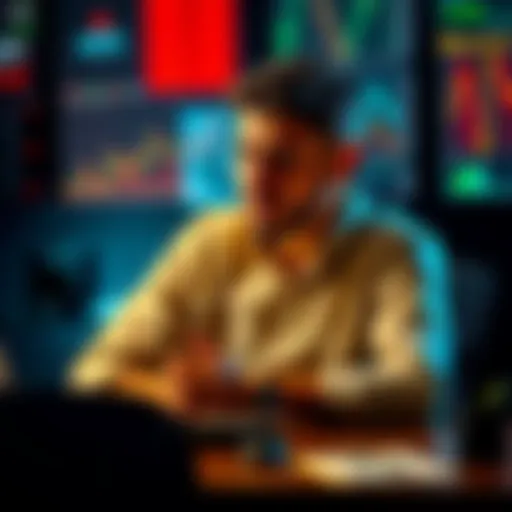 A young man in his twenties sitting at a desk with his head in his hands, reflecting on his financial losses from options trading.