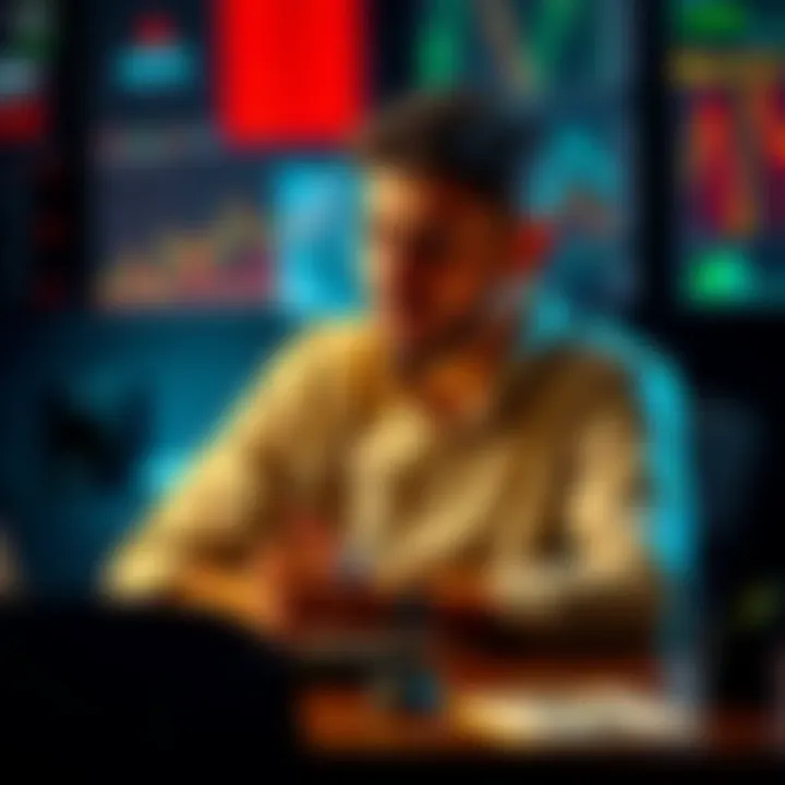 A young man in his twenties sitting at a desk with his head in his hands, reflecting on his financial losses from options trading.