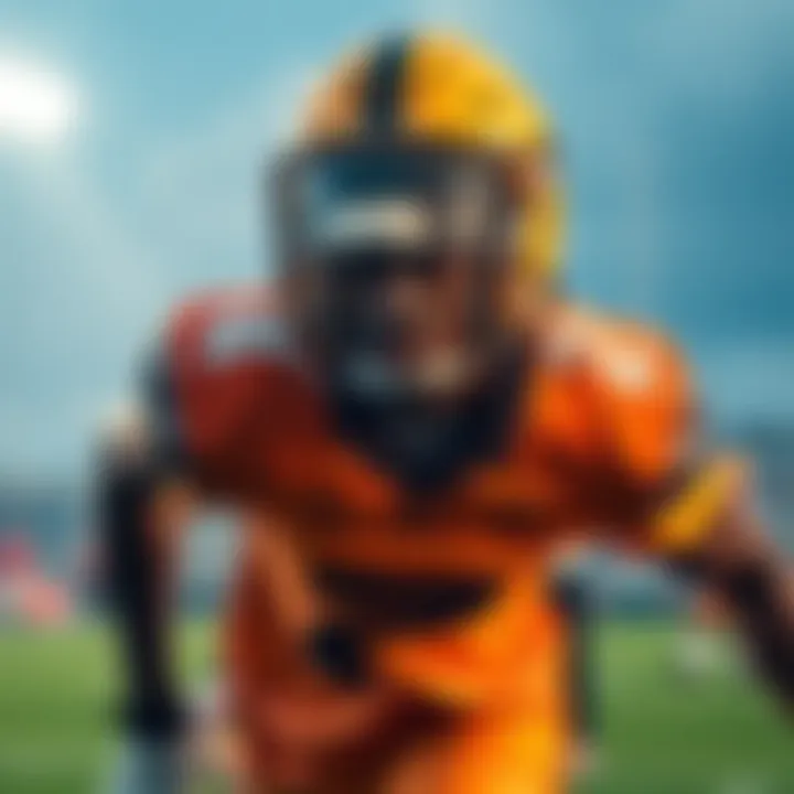 Zay Flowers on the Field Zay Flowers wearing sports gear during practice, focused and ready to play.